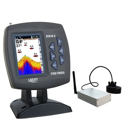 FF918-CWLS Wireless Fish Finder 980ft Reichweite Sonar Tiefe Boot Angelgerät