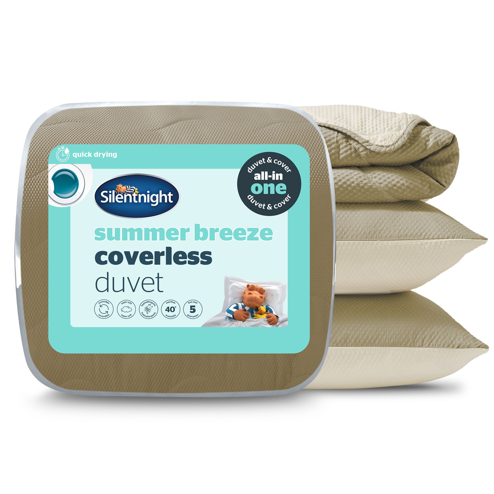 Silentnight Summer Breeze Coverless Duvet 2.5 Tog Lightweight Cooling Soft Quilt
