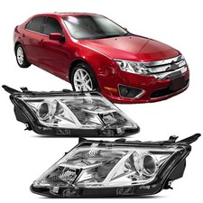 for 2010 2011 2012 Ford Fusion Headlight Assembly Chrome Clear Corner