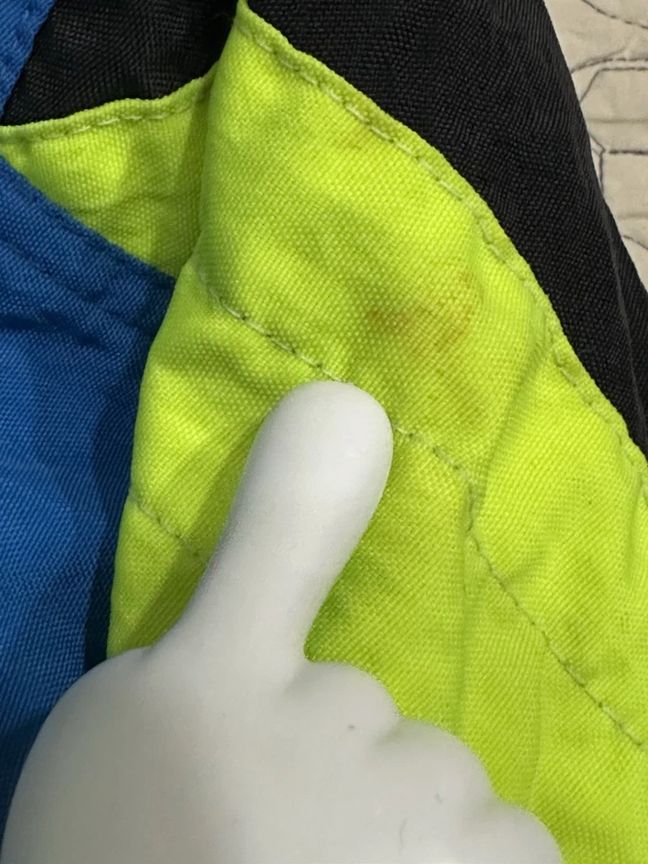 Chaqueta de esquí de colección Roffe para hombre hecha en EE. UU. años 80 neón talla pequeña color azul aislante Foto 3 de 4