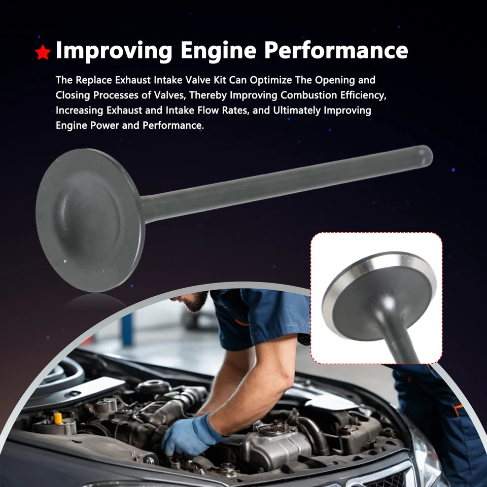 Intake Exhaust Valves for 1998 Honda Odyssey 2.3L F23A5 F23A7 F23A1 F23A4 - Image 4 of 4