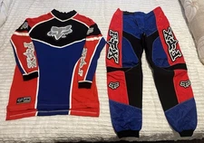 Vintage 1998 Fox Racing MX 360 Gear Pants/Jersey Set FX Shirt 34/Large Patriot