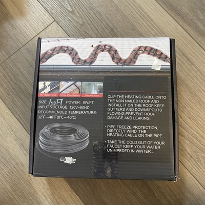 100 Ft Self-Regulating Heating Cable 120V 8W/FT for RV Water Hose/Pipes/Hoses FS