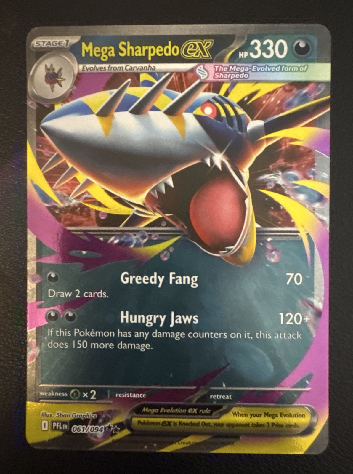 Mega Sharpedo Ex 061/094 - Phantasmal Flames