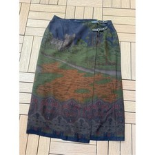1990 Lauren Ralph Lauren oxfordshire castle country pattern wrap skirt