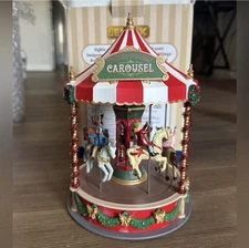 LEMAX Holiday Carousel- Moves And Plays Sound