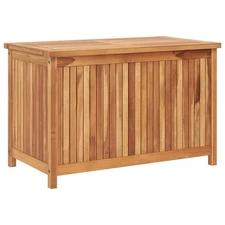Patio Storage Box Deck Box Garden Outdoor Cabinet Chest Solid Wood Teak vidaXL