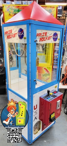 PRIZE ROCKET Candy Crane Claw Redemption Arcade Machine Rubber Ducks/ Small Toys