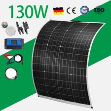 130W 12V Flexible Mono Solar Panel for Home Camper van Caravans Marine Boat RV