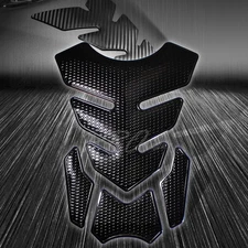 3D 4-Piece Customizable Fuel/Gas Tank Pad Decal/Sticker Perforated+Glossy Black