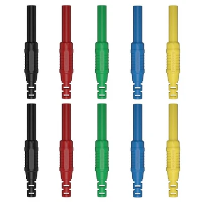 10x 4mm Banana Plug Female Socket Copper Nickel Plating Extension Cord Connector - Bild 1 von 4