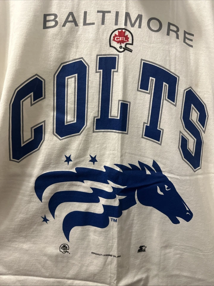 Baltimore 1994 CFL Colts Camiseta de Fútbol XL Nueva con Etiqueta Foto 3 de 4