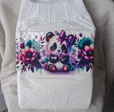 Mega Adult Disposable ABDL diaper- Pretty Panda -READ DESCRIPTION FULLY