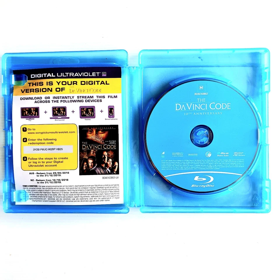 Da Vinci Code + National Treasure 5 x Blu-ray Gift Set, Adventure, Region B VGC - Image 4 of 4