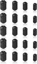20 Pack Ferrite Chokes Bead Ring Core RFI EMI Noise Suppressor Filter Cable Clip