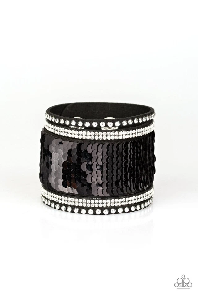 Brazalete envolvente reversible rosa negro paparazzi mermaids have more fun Foto 4 de 4