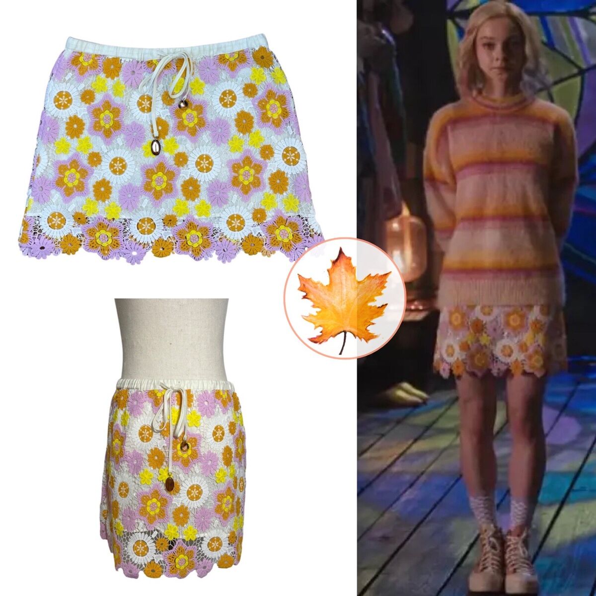 ZARA Floral Crochet Retro Mini Skirt M NWT ASO Enid Sinclair ZARA Floral Crochet Retro Mini Skirt M NWT ASO Enid Sinclair