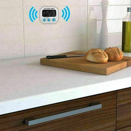 LCD Digital Cocina Huevo Cocina Temporizador Cuenta Regresiva Reloj Alarma Cronómetro Magnético - Imagen 3 de 14