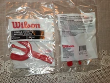 Wilson Single Density Strapless Youth Mouth Guards Red Lot of 2 New in Pkg