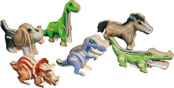 3D Puzzle Minis 6-Er Set Ca. 10 X 3 X 7 Cm-image