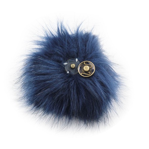 Set of 6 Fluffy 11cm-4.3inch Faux Fur Pom Pom for Beanie Hat w/Press Button - Picture 27 of 41