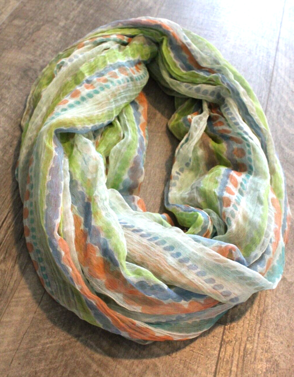 Lightweight Infinity Loop Accent Scarf Muted Oran… - image 1