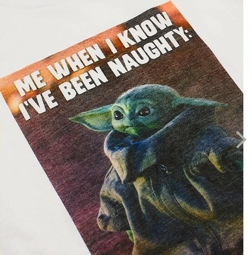 New Disney Store Star Wars The Mandalorian The Child White T-Shirt Age 9-11 Yrs - Picture 2 of 2