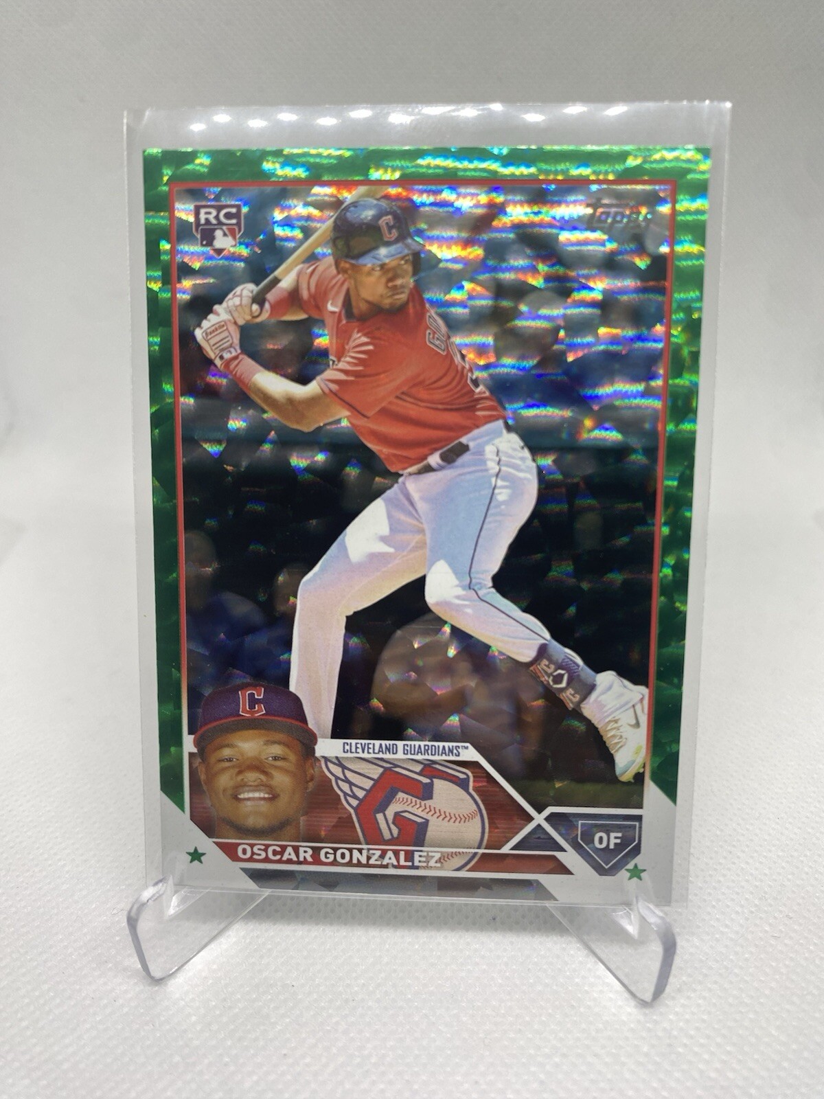 2023 Topps Series 1 Green Foil Parallel #119 Oscar Gonzalez /499 (RC)