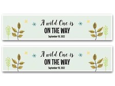 2 x Banners Personalizados Bebé en Camino Recién Nacido - Cualquier Nombre, Edad y Ocasión