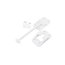 JR Products 10444B Polar White 6" T-Style Door Holder with Bumper