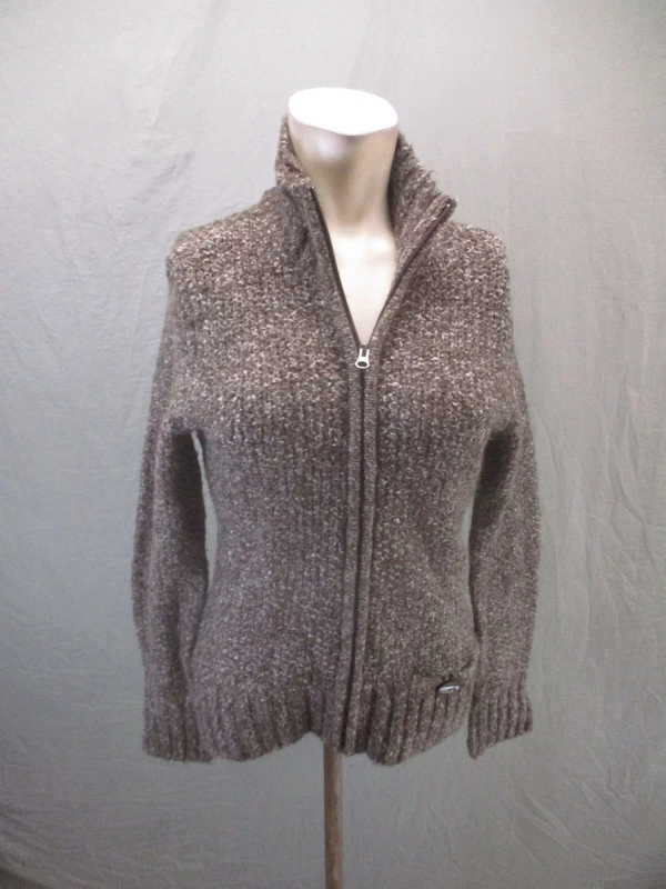 lole full zip stand collar knit 
