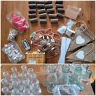 Hochzeitsdeko Set Boho Holz Wimpel Flaschen Herzen Klammern Streudeko Baum