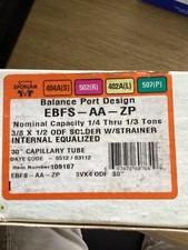 Sporlan EBFS-AA-ZP Thermostatic Expansion Valve, 3/8 x 1/2 ODF SOLDER W/STRAINER