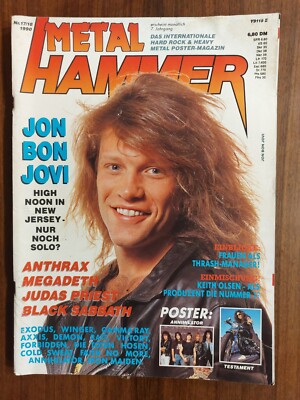 Metal Hammer 17/18 1990 (ohne Poster) Jon Bon Jovi Anthrax Black Sabbath
