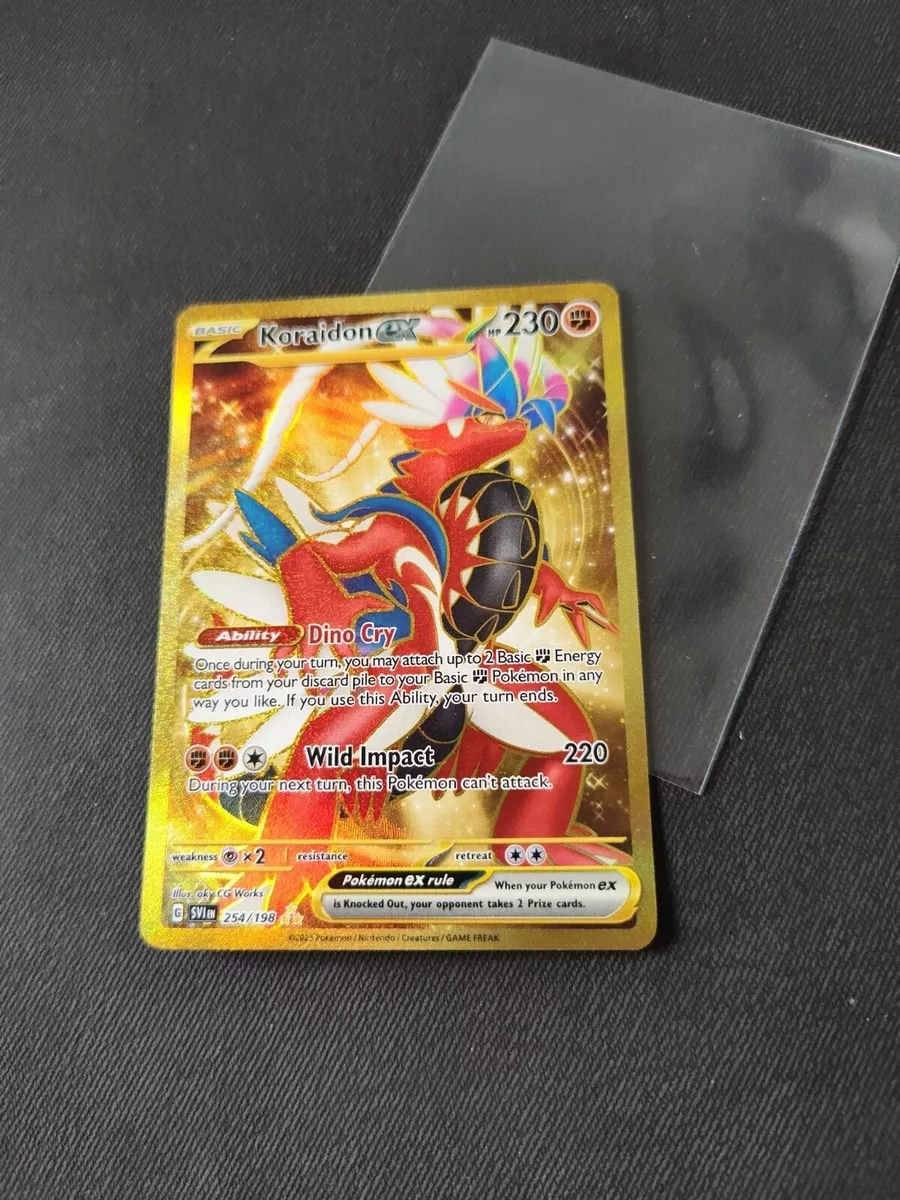 Pokemon SCARLET & VIOLET (English) - KORAIDON EX - HYPER RARE GOLD - 254/198