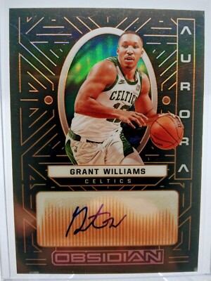 2021-22 Obsidian Grant Williams Orange Electric Etch Aurora Auto /50 Celtics!