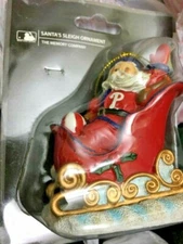 PHILADELPHIA PHILLIES The Memory Company Santa's Sleigh Christmas XMAS Ornament 