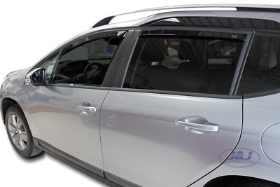 Heko Deflecteurs D'Air Pour Peugeot 2008/2008E (2019+) - Set 2 Pièces - Montage Intérieur - Fumé