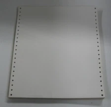 Vintage Continuous Tractor Feed Dot Matrix Printer Paper 9.5" x 11" 100 sheets