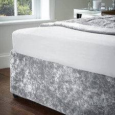 Crushed Velvet 30cm Extra Deep Divan Bed Base Wrap Sheet Frame Cover Double King