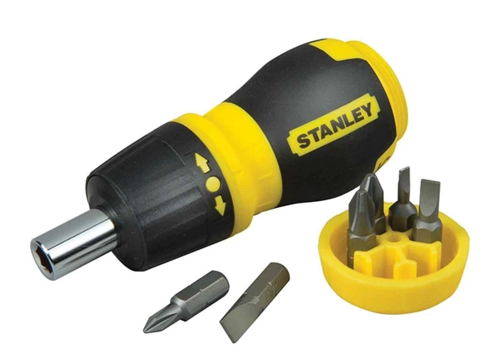 Stanley STA066358 Ratcheting Stubby Screwdriver Bit Set Phillips / Pozi 0-66-358 - Image 3 of 3