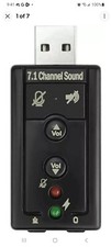 NEW 7.1-Channel Audio Adapter USB 3D Stereo Plug  Play  SHIPS SAME DAY USA 