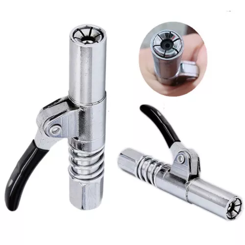 NEW Grease Gun Coupler, locks on, doesn't leak, rated over 10,000 PSI - Foto 1 di 9