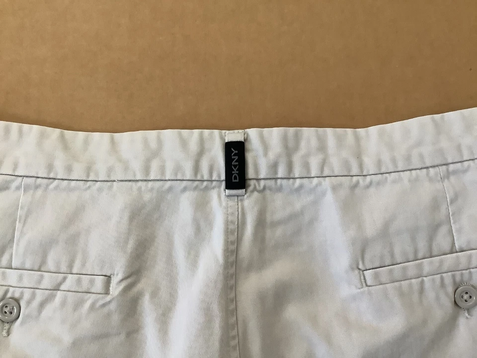 Pantalones Cortos DKNY Hombre Cintura 36 Plisados Blancos 36" x 7" Foto 4 de 4