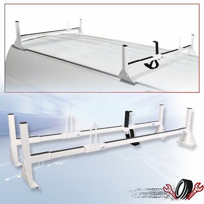 For Ford E-150 GMC Savana Chevrolet Express 1996-UP 2 Bar  Van Roof Ladder Rack