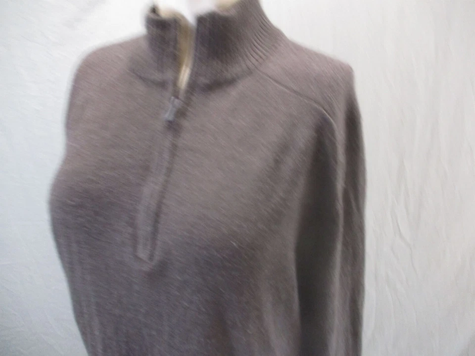 Smartwool Size M Mens Brown Merino Wool Blend 1/2 Zip Stand Collar Pullover 853 - Image 4 of 4