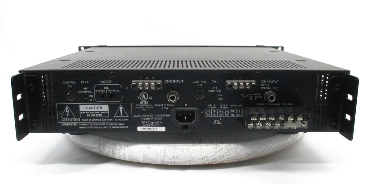 TOA DUAL POWER AMPLIFIER パワーアンプ IP-300D パワーアンプ 300W×2ch (IP-300D) | TOA株式会社