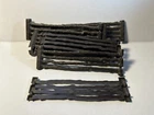Marx 1950/60's damaged plastic playset brown fencing.  11 total.