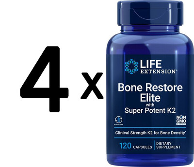 4 x Life Extension Bone Restore Elite with Super Potenet K2 - (333,31 EUR/kg)