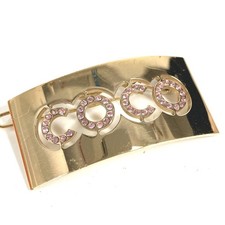 CHANEL 02P COCO Logo Rhinestone Accessories Hair Accessories Hairpins Barrette